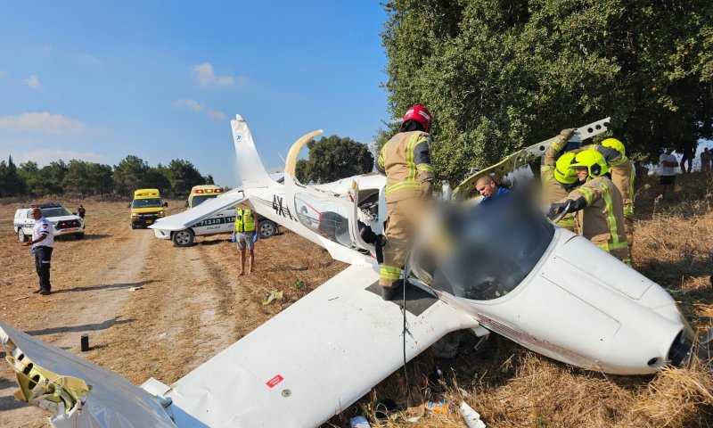 הרוג ופצוע בהתרסקות מטוס בצפון