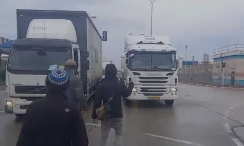 המחאה נגד הסיוע לעזה: 2 מפגינים נעצרו בנמל אשדוד