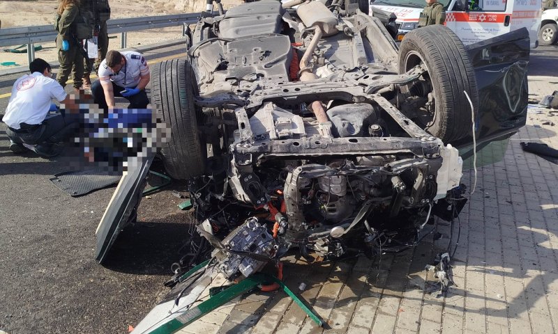 תאונה קטלנית: הרוג ו-6 פצועים בכביש 1 ליד ים המלח