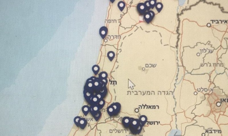 הזוי: במפת הקורונה של משרד הבריאות &ndash; יו"ש בחוץ