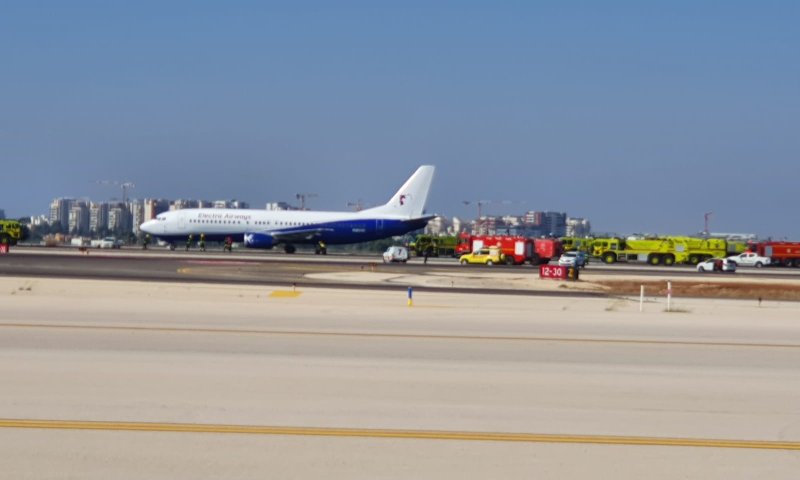 המטוס נחת בשלום: צפו ברגעי הדרמה בנתב"ג