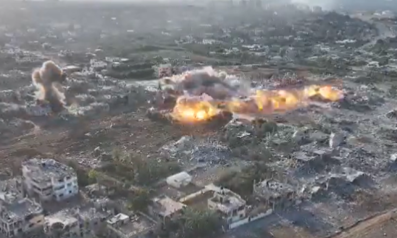 תיעוד מטורף: עזה תחתית בוערת. צפו