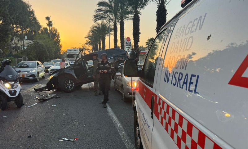 6 פצועים בתאונה בין ארבעה כלי רכב בחיפה
