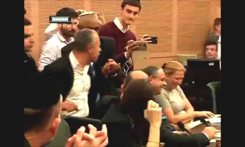 מהומה בועדת החוקה: אבו מערוף תלש מיקרופון; צפו