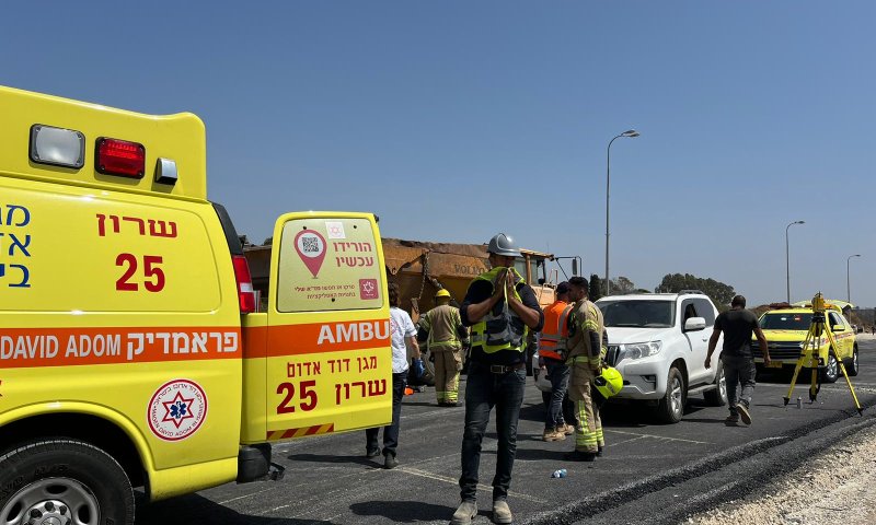 כביש החוף: פועל נדרס למוות על ידי כלי הנדסי
