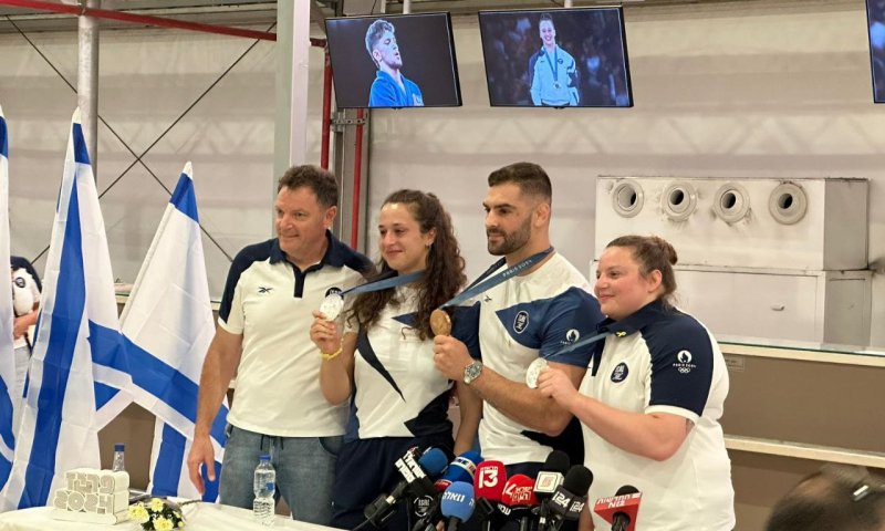 צפו: קבלת הפנים למדליסטים האולימפיים בנתב"ג