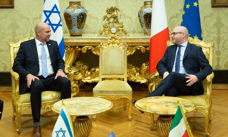 היסטוריה באיטליה: חגיגות עצמאות לישראל בפרלמנט