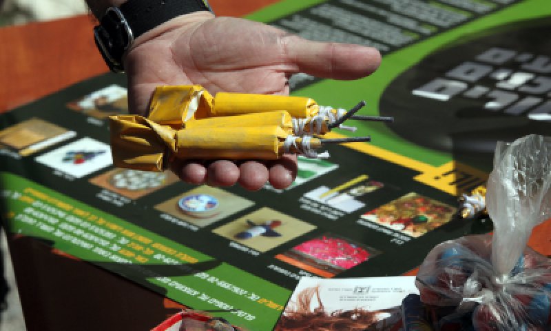 לקראת פורים: המשטרה תפסה אלפי נפצים במחסן בקרית גת