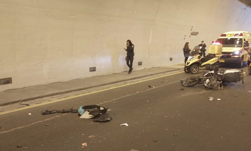 תאונה קטלנית במנהרת הראל: רוכב אופנוע נהרג
