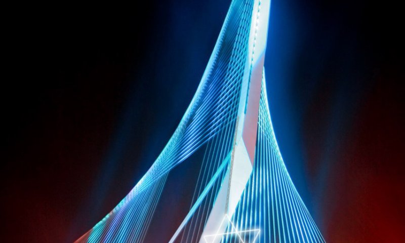 כך ייראה גשר המיתרים ביום העצמאות