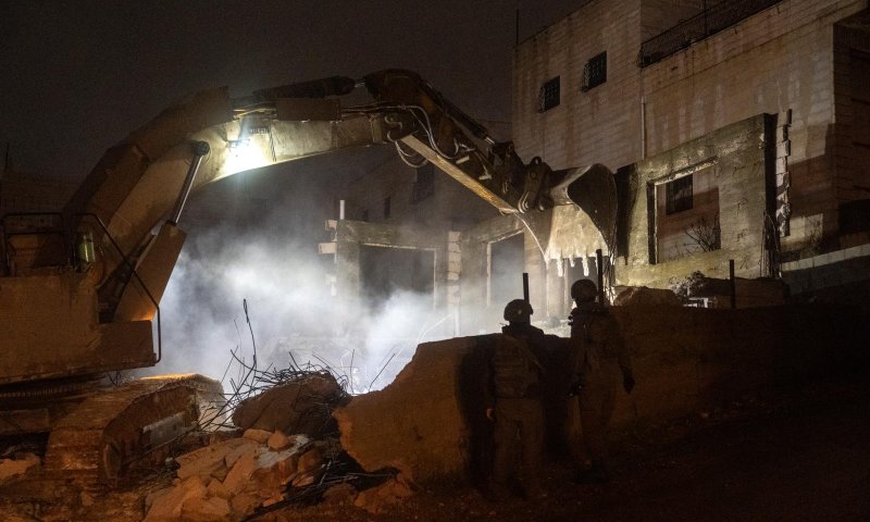 כוח צה"ל הרס את בית המחבל שרצח את אהרון כהן הי"ד בצומת הגוש