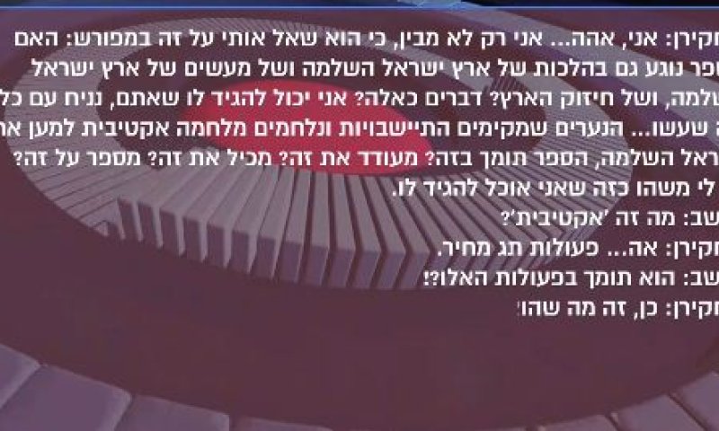 האזינו: תחקירן ניסה להוציא מידע על תושבים ביהודה ושומרון והופלל