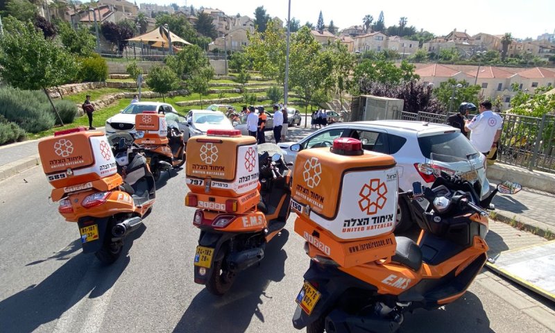 2 פצועים בתאונה בפסגת זאב, בהם אחת במצב קשה