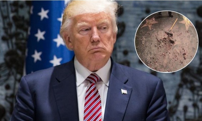 הכוכב של טראמפ בשדרת הכוכבים- נהרס