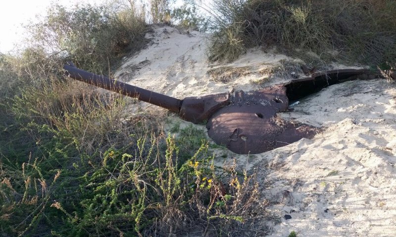 ילד מצא טנק ישן קבור בחולות ניצנים