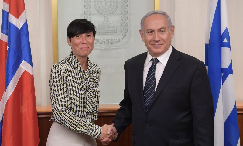 נתניהו נפגש עם שרת החוץ של נורבגיה