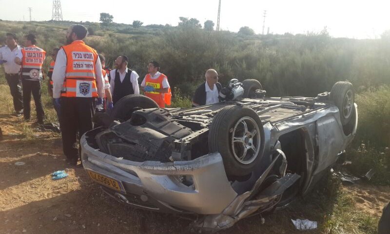 כביש 4: רכב התהפך, אישה נהרגה