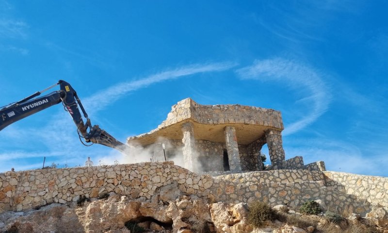 במבצע נרחב: בגוש עציון נהרסו מבנים פלסטיניים בלתי חוקיים