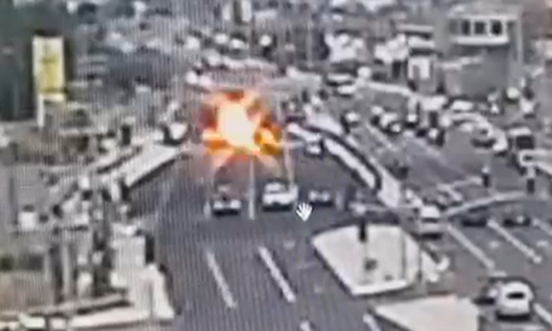 צפו: רגע הנפילה של הכטב"מ ליד נהריה