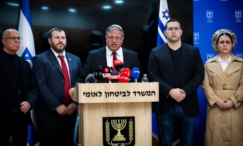 בן גביר: "רגע של מבחן לכל פוליטיקאי, לא אתן יד לעסקה מופקרת"