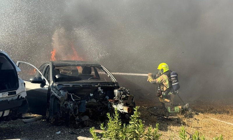 בעקבות יירוט הטילים: שריפות פרצו ברחבי הצפון