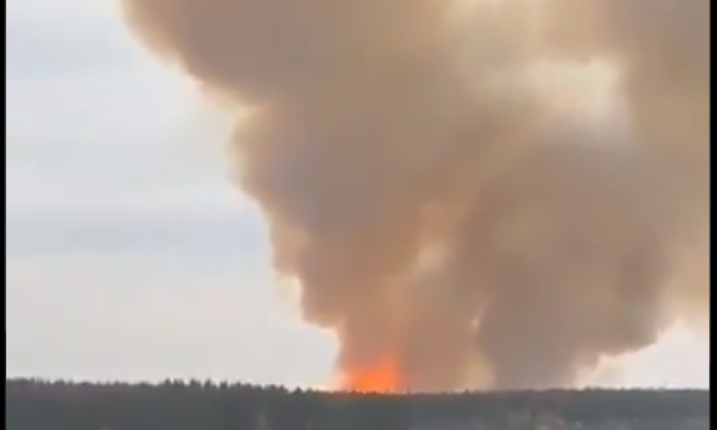רוסיה: תושבים פונו מביתם לאחר פיצוץ במחסן נשק