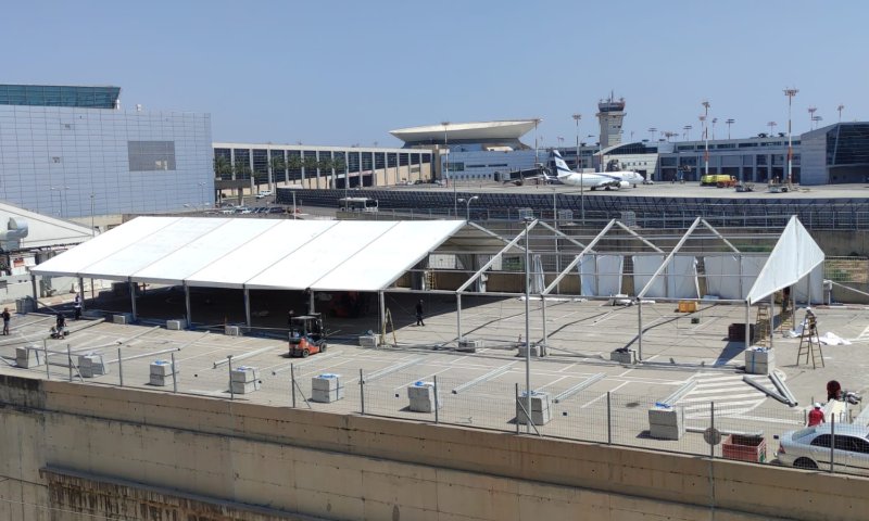 נערכים לטיסות הקיץ: אוהל ענק לבדיקות יוקם בנתב"ג