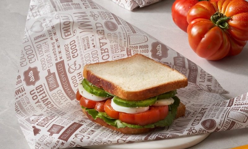 הרגשה של בית קפה בהפסקה: נייר עטיפה לסנדוויצ'ים אטום לנוזלים