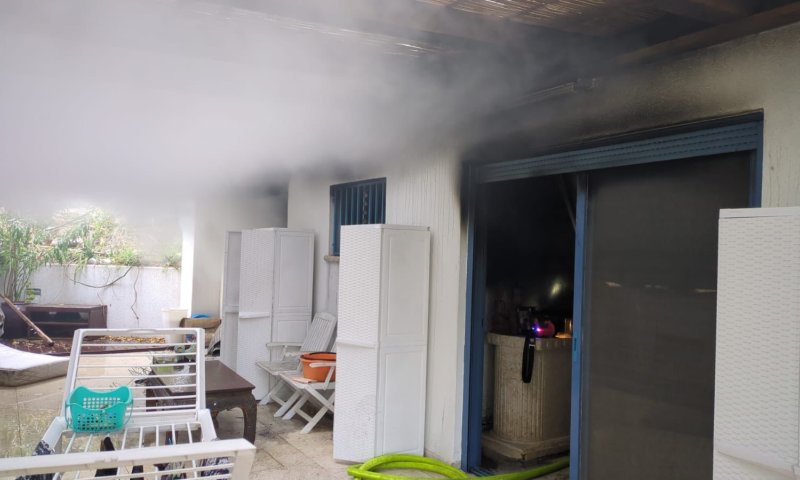 טרגדיה: הרוג בשריפה בבית בקיסריה. צפו בזירה