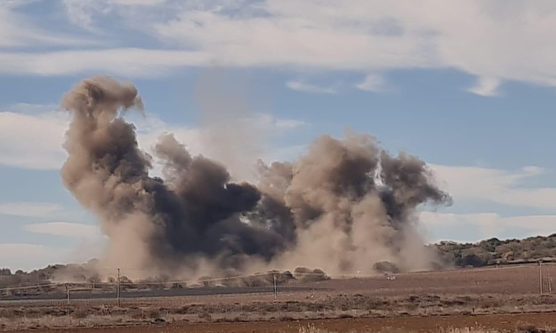 צפו: בסדרת פיצוצים נוקה שדה מוקשים ברמת הגולן