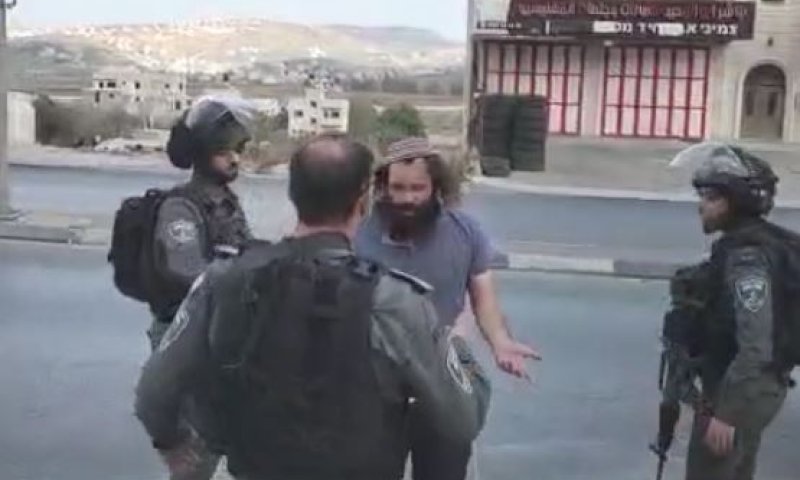 נרגם באבנים בחווארה ועוכב על ידי כוחות מג"ב