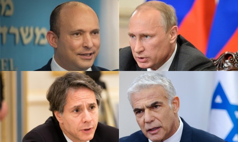 בנט ופוטין שוחחו, לפיד ייפגש עם בלינקן