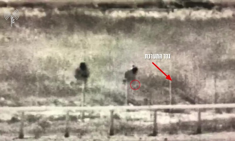 צפו: כך הניחו המחבלים את המטען בגבול עזה