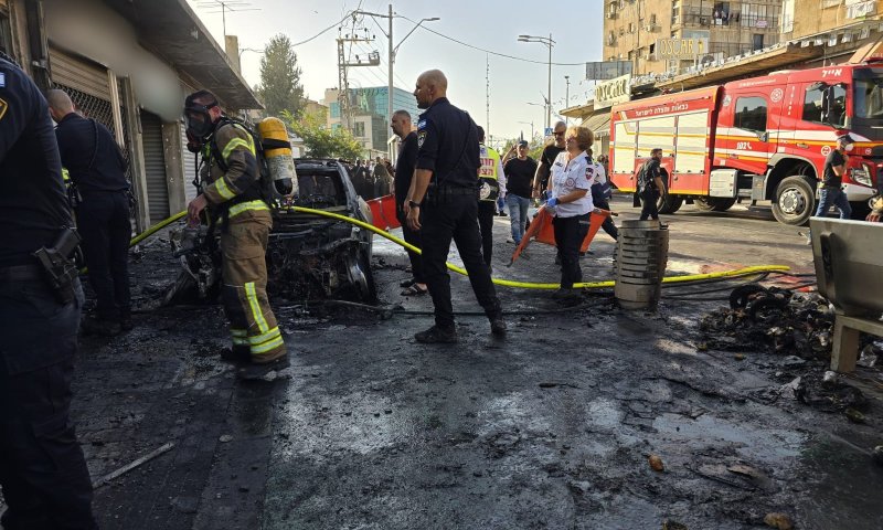 מכונית התפוצצה ברמלה: 12 פצועים מהם 4 אנוש