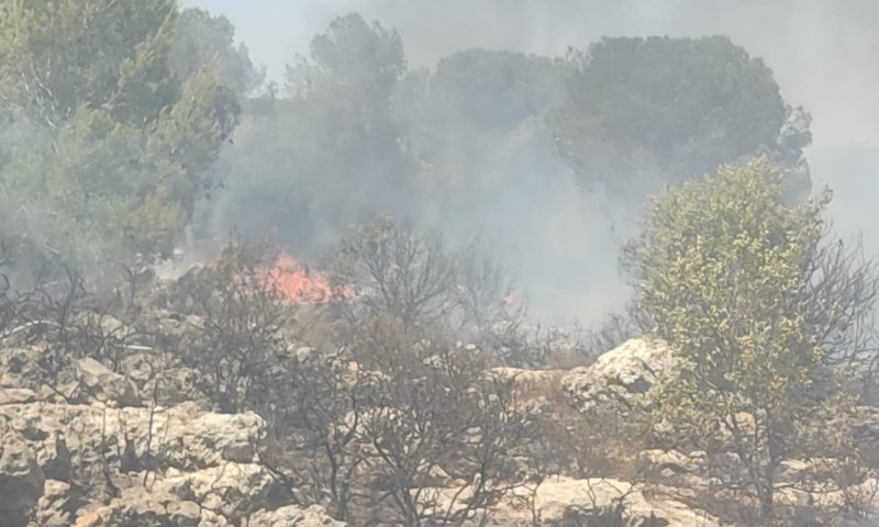 שוב שריפת ענק: הלהבות מאיימות על ביתר עילית