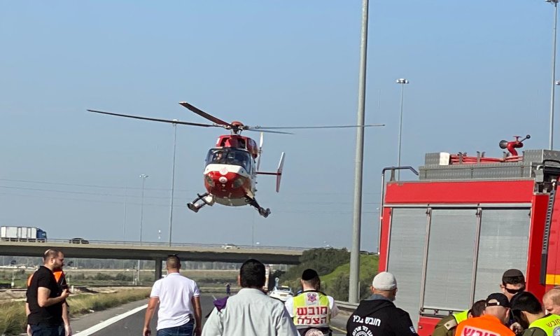 כביש 6: נהג רכב נפצע קשה בתאונה סמוך למחלף שורק