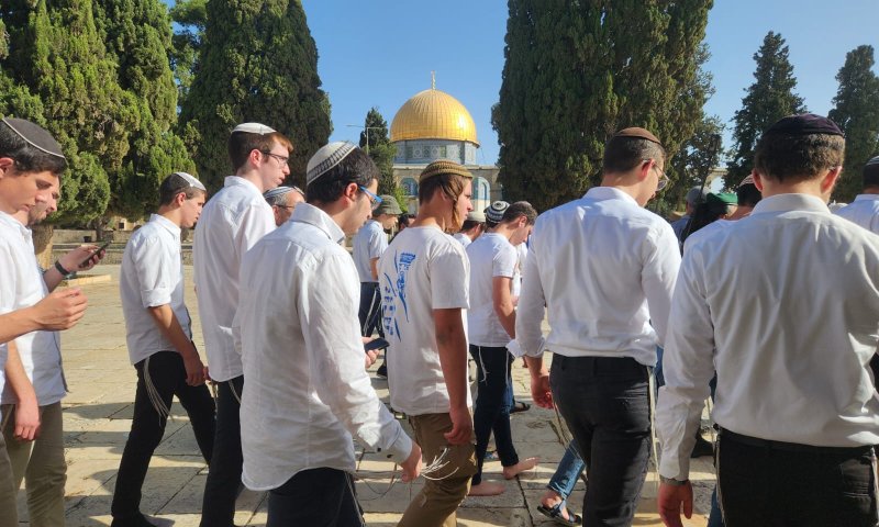 עוד לפני ט' באב: נשבר שיא שנתי במספר העולים להר הבית