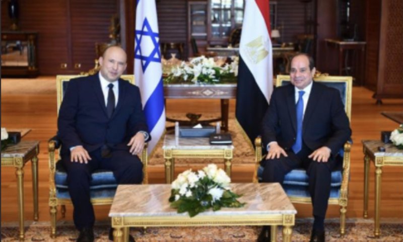 תמונות ראשונות מהפגישה של א-סיסי ובנט