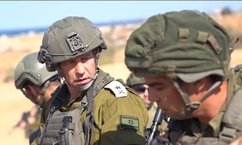 צפו בתיעוד: מפקד פיקוד דרום ברצועת עזה