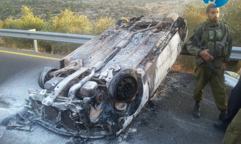 תאונת דרכים מסתורית בכביש נווה צוף &ndash; נחליאל