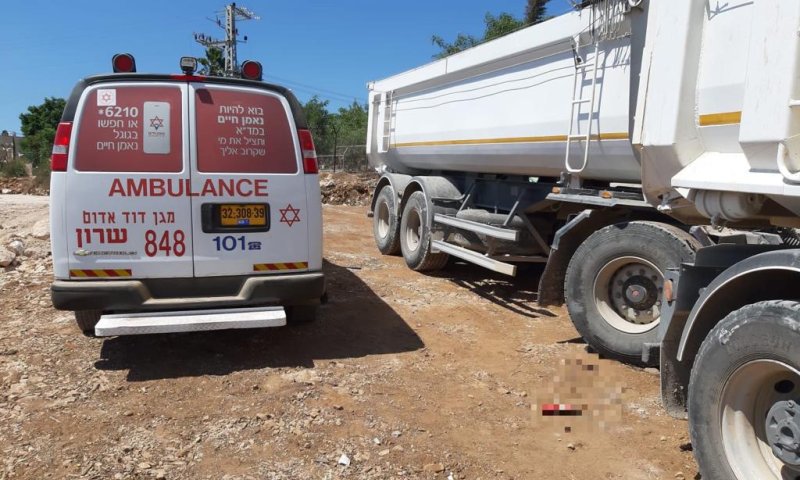 אדם נמחץ למוות ביישוב חיננית בשומרון