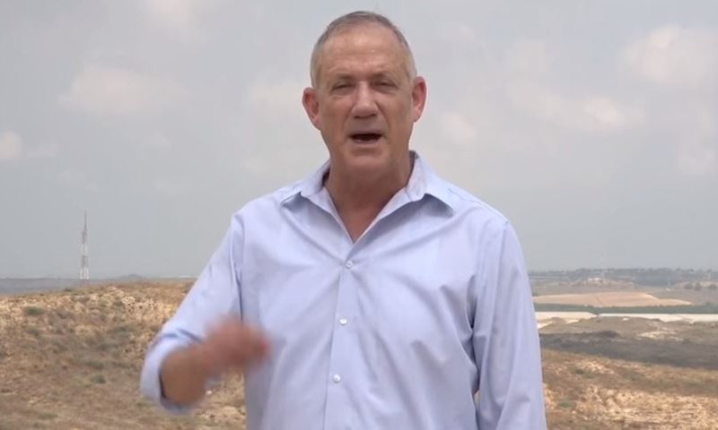 גנץ בעוטף עזה: "ההרתעה לא נשחקה- היא נמחקה"