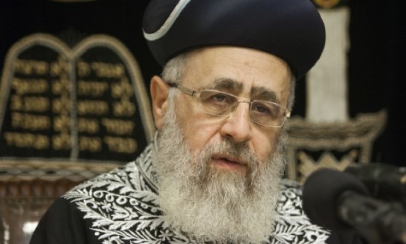 צפו ברב יצחק יוסף: נתניהו הורה לגנוז את חוק רב ראשי אחד