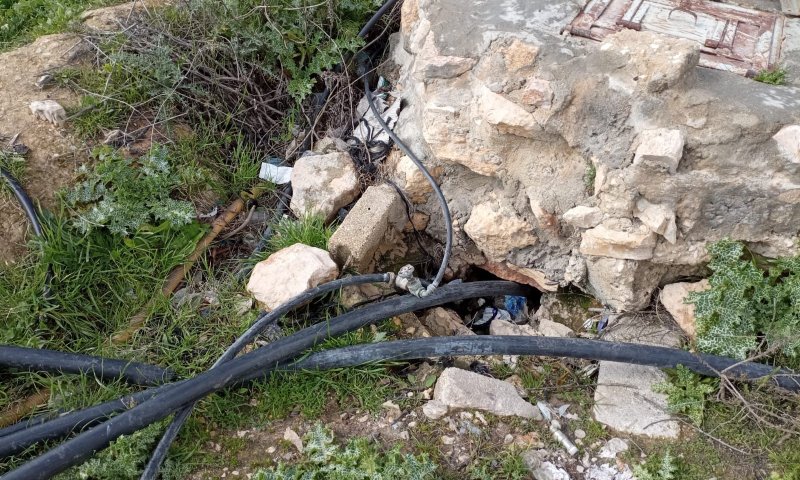 הסוף לגניבה: נותקה מערכת מים פלסטינית פיראטית