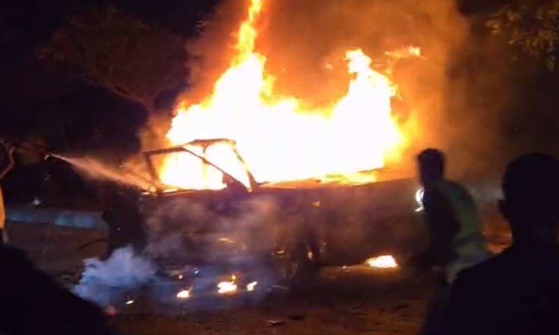 צה"ל תקף רכב מחבלים בכפרמאן בדרום לבנון. צפו