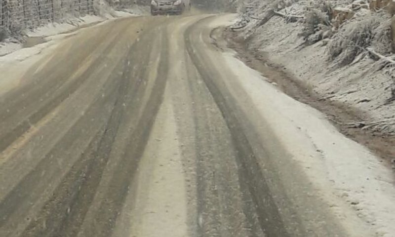 צפו: השלג החל לרדת ברמת הגולן