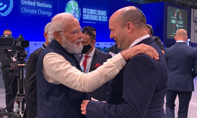 לראשונה: בנט ונשיא הודו נפגשו בוועידת האקלים