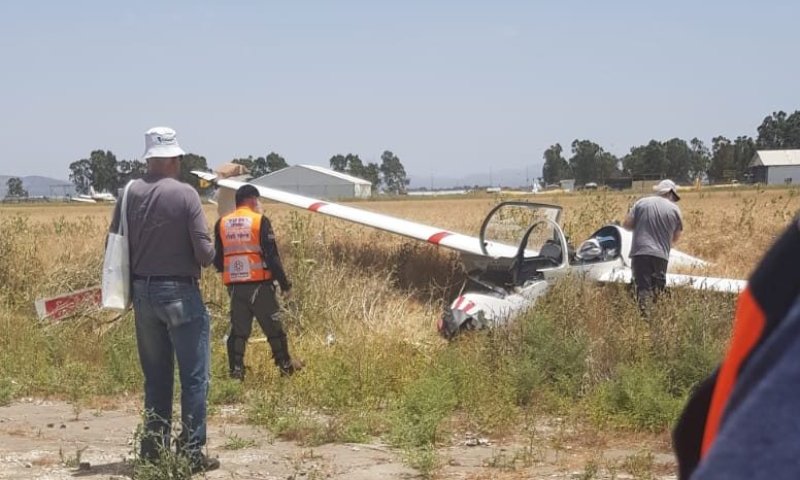 הרוג ופצוע בהתרסקות מטוס במנחת מגידו