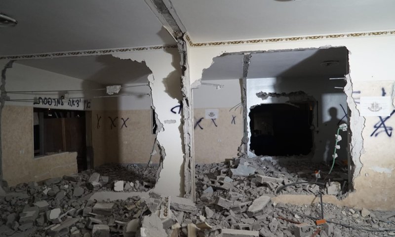 צה"ל הרס את בית המחבל שרצח קצין וחייל