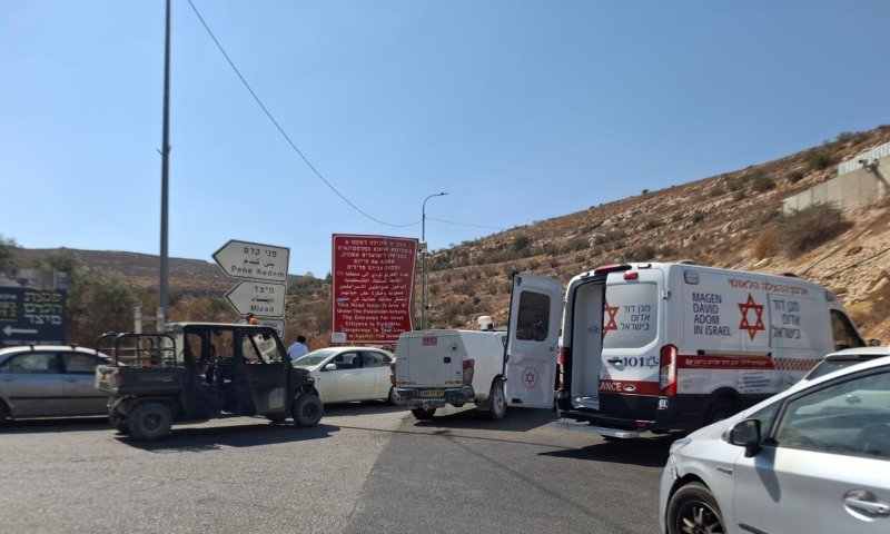 תיעוד: עובד מינהל אזרח תקף יהודי בגרזן סמוך למיצד. מצבו קל